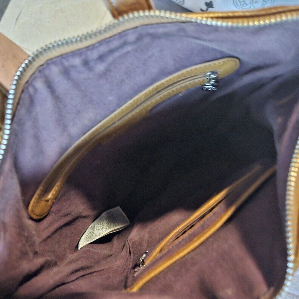 Desigual Brown Vegan Leather Embroidered Backpack Stunning. Clean. - Picture 5 of 16